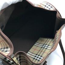 最高級/大容量●バーバリー BURBERRY ボストンバッグ ハンド トート ノバチェック シャドーホース PVC レザー メンズ レディース 鞄 カバン_画像8