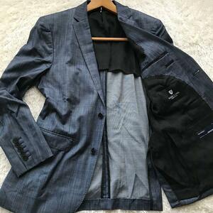  не использовался класс /L размер * Black Label k rest Bridge шелк . весна лето tailored jacket BLACK LABELCRESTBRIDGE подкладка общий рисунок необшитый на спине темно-синий цвет 