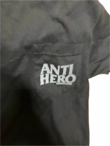 ANTI HERO アンタイ　ヒーロー　ポケットT Tシャツ 黒　スケート　S 半袖シャツ