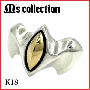 M*s COLLECTION M z коллекция K18 SV SILVER925 серебряный diamond dia to соперник te The Yinling g кольцо 9 номер булавка кольцо для ключей 