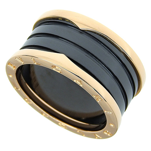 Bvlgari Bee Zero One Ring K18 Pink Gold PG Керамическое кольцо 21 (61) Черные черные мужчины 41100043960 [Al Modord]