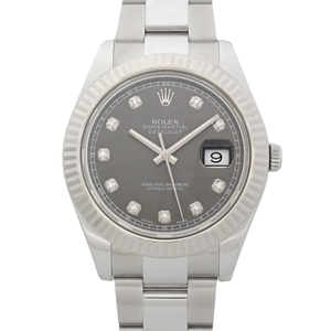 【保証書付】 ロレックス 116334G デイトジャスト 2 WG/SS ランダム番 腕時計 オイスター 2014年購入 グレー 40601108552 【アラモード】