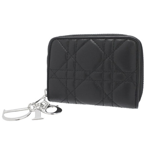  Christian Dior kana -jureti Dior Zip coin case change purse . Mini purse black 40601110385[ a la mode ]