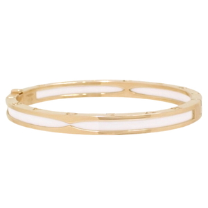  BVLGARY Be Zero One bracele bangle B-zero1 S K18 pink gold PG ceramic white 351408 40802086770[ a la mode ]