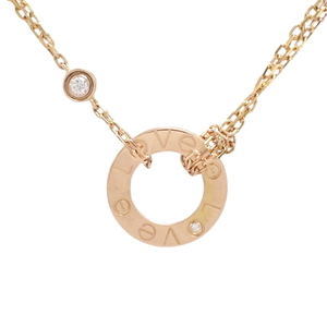 CARTIER( Cartier ) LOVE necklace diamond Rav Circle K18 pink gold PG B7224509 40802088204[ a la mode ]