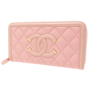 CHANEL(シャネル) マトラッセ CCフィリグリー ウォレット 長財布 キャビア ピンク A84449 40802074298【中古】【アラモード】