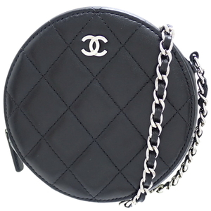 CHANEL シャネル マトラッセ ココマークチェーンショルダー AP0245 ミニバッグ ラムスキン ブラック黒 シルバー 40802075787【アラモード】