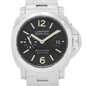 【保証書付】パネライ ルミノールマリーナ PAM00299 SS 腕時計 44ｍｍ 2012年購入 ブラック シルバー メンズ 40802076903【アラモード】