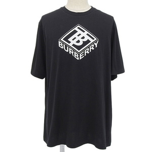 バーバリー ロゴ グラフィック Tシャツ トップス 半袖 XL コットン ブラック黒 ホワイト白 8021831 40802072137【アラモード】