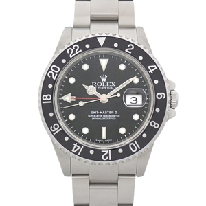【保証書付】ロレックス 16710 GMTマスター 2 SS ステンレス P番(2000年) 腕時計 ブラック シルバー メンズ 40601116123【アラモード】
