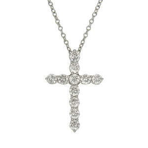 TIFFANY&Co.( Tiffany ) Cross pendant small 60007429 Pt950 platinum necklace 11PD 40802096001[ used ][ a la mode ]