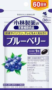 小林製薬の栄養補助食品 ブルーベリー お徳用 約60日分 60粒