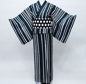  yukata single goods for women ... woven .. cotton 85% flax 15%. pattern black ground . unbleached cloth .... gray pattern new goods ( stock ) cheap rice field shop NO34936-01