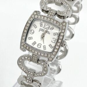 箱付き Folli Follie 腕時計 ストーン ハート ブレスウォッチ ジュエリー クォーツ quartz シルバー 銀 WF5T120BP フォリフォリ Y904