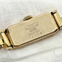 CITIZEN Dressy 腕時計 14K 14金 手巻き 機械式 19石 parashock バーインデックス 2針 ゴールド GOLD アンティーク シチズン Y880_画像6