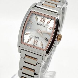 CASIO SHEEN 腕時計 ソーラー solar サファイアガラス デイト 3針 コンビ ゴールド シルバー 金銀 SHW-1503 カシオ シーン Y911