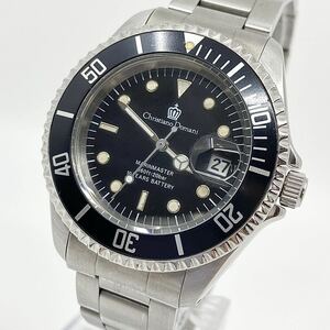 Christiano Domani MARINMASTER 腕時計 回転ベゼル CD-2055 デイト クォーツ quartz シルバー 銀 クリスチャーノドマーニ Y957