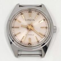 CITIZEN 腕時計 自動巻き 機械式 21石 クッション バーインデックス 3針 ピンク シルバー 銀 53-8019 シチズン Y852_画像1