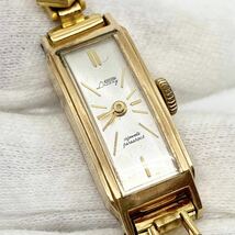 CITIZEN Dressy 腕時計 14K 14金 手巻き 機械式 19石 parashock バーインデックス 2針 ゴールド GOLD アンティーク シチズン Y880_画像4