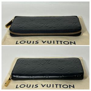 1円《極美品》LOUIS VUITTON ルイヴィトン 長財布 ヴェルニ ジッパーウォレット モノグラム ラウンドファスナー 男女兼用 ブラック の画像3