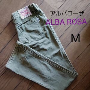 レディースデニム　アルバローザ　ALBA ROSA Mサイズ　薄手　カーキ色