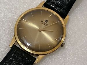 UNIVERSAL GENEVE hand winding wristwatch antique operation goods universal june-b Gold face 3163 208 542 101