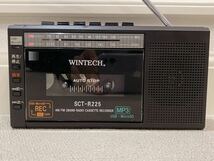 美品 WINTECH SCT-R225 マイクロSD/USB録音対応 コンパクトラジカセ AM FM カセット 音出しok! ラジカセ _画像3