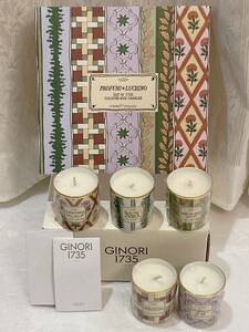 新品未使用品 PROFUMI LUCHINO SET OF FIVE SCENTED MINE CANDLES GINORI 1735 アロマキャンドル キャンドル