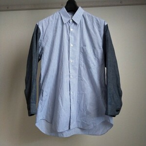 COMME des GARCONS SHIRT 袖切り替えチェックシャツ コムデギャルソンシャツ 