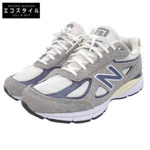 美品 NEW BALANCE ニューバランス バイ テディ・サンティス マーブルヘッド スニーカー シューズ メンズ グレー 27cm U990TA4 990V4