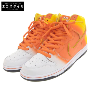 未使用 NIKE ナイキ SB Dunk High Pro Sweet Tooth ハイカット スニーカー シューズ メンズ オレンジ×イエロー×ホワイト 27cm FN5107 700