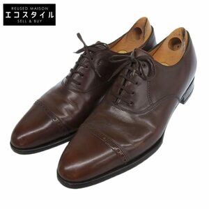 JOHN LOBB ジョンロブ フィリップ2 パンチドキャップトゥ シューズ メンズ ブラウン ダーク オーク 8 E