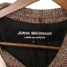 JUNYA WATANABE COMME des GARONS 03年 JK-001 アルパカブレンド チェック ツイードジャケット S ブラウン レディース_画像7