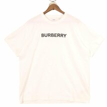 BURBERRY バーバリー 23SS ホワイト 8055309 フロントロゴ 半袖Tシャツ ホワイト M トップス コットン メンズ 中古_画像2