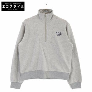 新品同様/23年 A.P.C. アーペーセー ｘFREEKS STORE 23236-1-98012 TOP DEMI-JIP ハーフジップ スウェット ONE グレー レディース