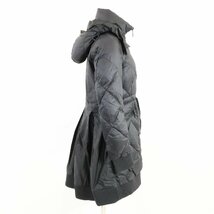 国内正規/ MONCLER モンクレール VERRERIEヴェリエリ フード付ダウン コート 0 ブラック レディース_画像4