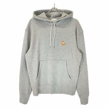 MAISON KITSUNE メゾンキツネ グレー チラックスロゴ スウェットパーカー グレー M トップス コットン メンズ 中古_画像2