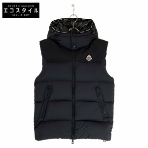 美品/21年製 MONCLER モンクレール MABEN フード付ダウン ベスト 3 ブラック メンズ