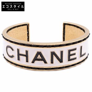  as good as new / CHANEL Chanel ABC350 B15464 NU638 metal & resin 24C bangle bracele Gold / black & white 