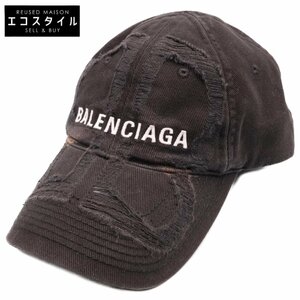 BALENCIAGA バレンシアガ 719282 410B2 BB LASER DESTROYED BBレーザー デストロイ加工 キャップ / 帽子 S 55cm ブラック