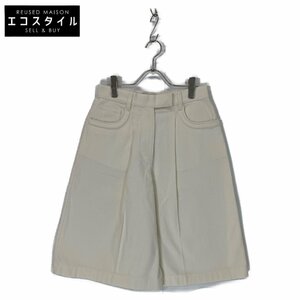 FENDI フェンディ ホワイト 12CPF-20-2617 FLP623 AF72 デニムショートパンツ ホワイト 38 ボトムス コットン レディース 中古