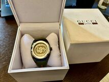 GUCCI SYNCメンズ腕時計　電池切れ　中古_画像9