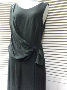 joru geo * Armani *1990 period Vintage Eve person g dress green black silk chiffon 40(M~L) formal GIORGIO ARMANI