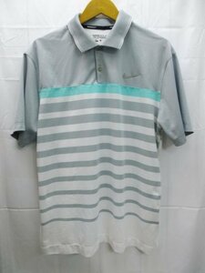 美品★NIKE GOLF◎ナイキ ゴルフ/半袖ポロシャツ/ボーダー/XLサイズ