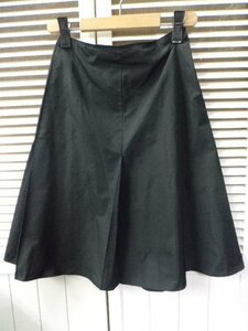 ジルサンダーネイビー☆JIL SANDER NAVY　フレアースカート　イタリア製 32サイズ(XS)　黒 ブラック