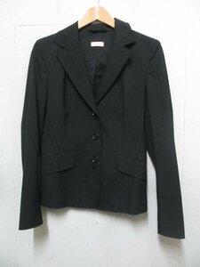  beautiful goods *MAX&Co.0 Max and ko-/ stripe pattern 3B jacket / black / black /38 size 