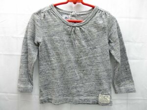 美品★PETT BATEAU◎プチバトー/トレーナー/ロンT/長袖Tシャツ/グレー/ベビー/94cmサイズ