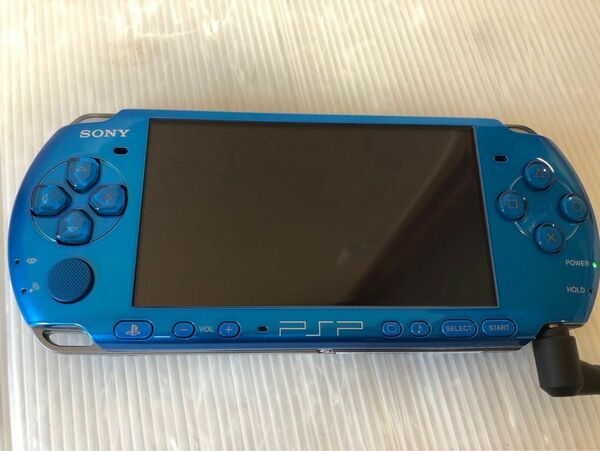 使用回数数回　ほぼ未使用　動作良好　PSP-3000バイブランドブルー　極上美品　無傷　バッテリー付き