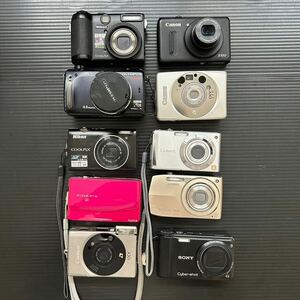 デジカメまとめ SONY Cyber-Shot Canon IXY Panasonic LUMIX Nikon COOLPIX FUJIFILM FINEPIX OLYMPUS（動作未確認 中古品）