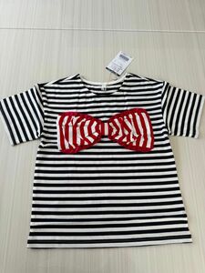 新品未使用　フルーツ　女の子　Tシャツ　リボン　半袖Tシャツ　　130cm